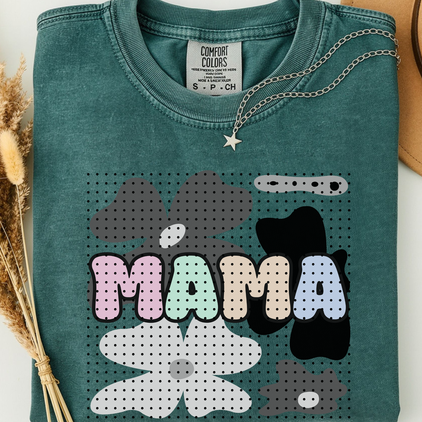 Mama Floral Shirt: Comfort Colors Pastel Mom Shirt