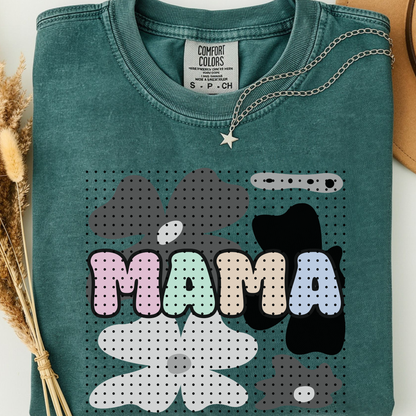 Mama Floral Shirt: Comfort Colors Pastel Mom Shirt