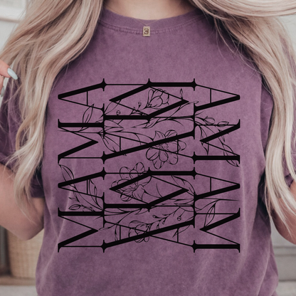 Floral Mama Shirt: Comfort Colors Hidden Mama Shirt