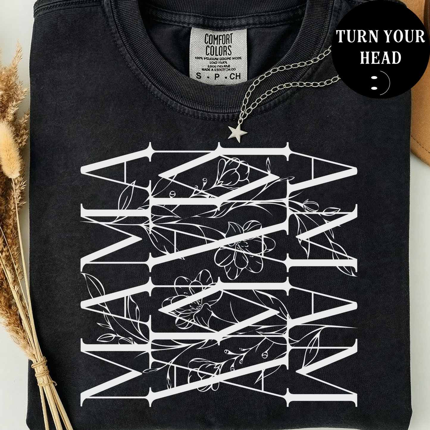 Floral Mama Shirt: Comfort Colors Hidden Mama Shirt