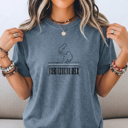 Motherhood Barcode T-Shirt: Comfort Colors Mom Life Shirt