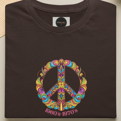 Retro Peace Graphic Tee: 60s 70s Hippie Style