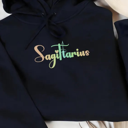 Sagittarius Pastel Hoodie: Astrology Hooded Sweatshirt
