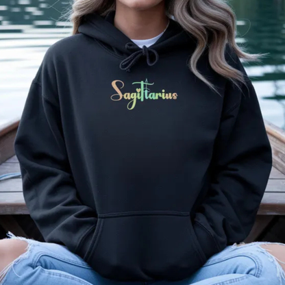 Sagittarius Pastel Hoodie: Astrology Hooded Sweatshirt