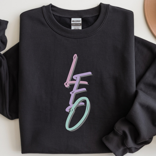 Leo Zodiac Sweatshirt: Pastel Lettering, Astrology Horoscope Shirt