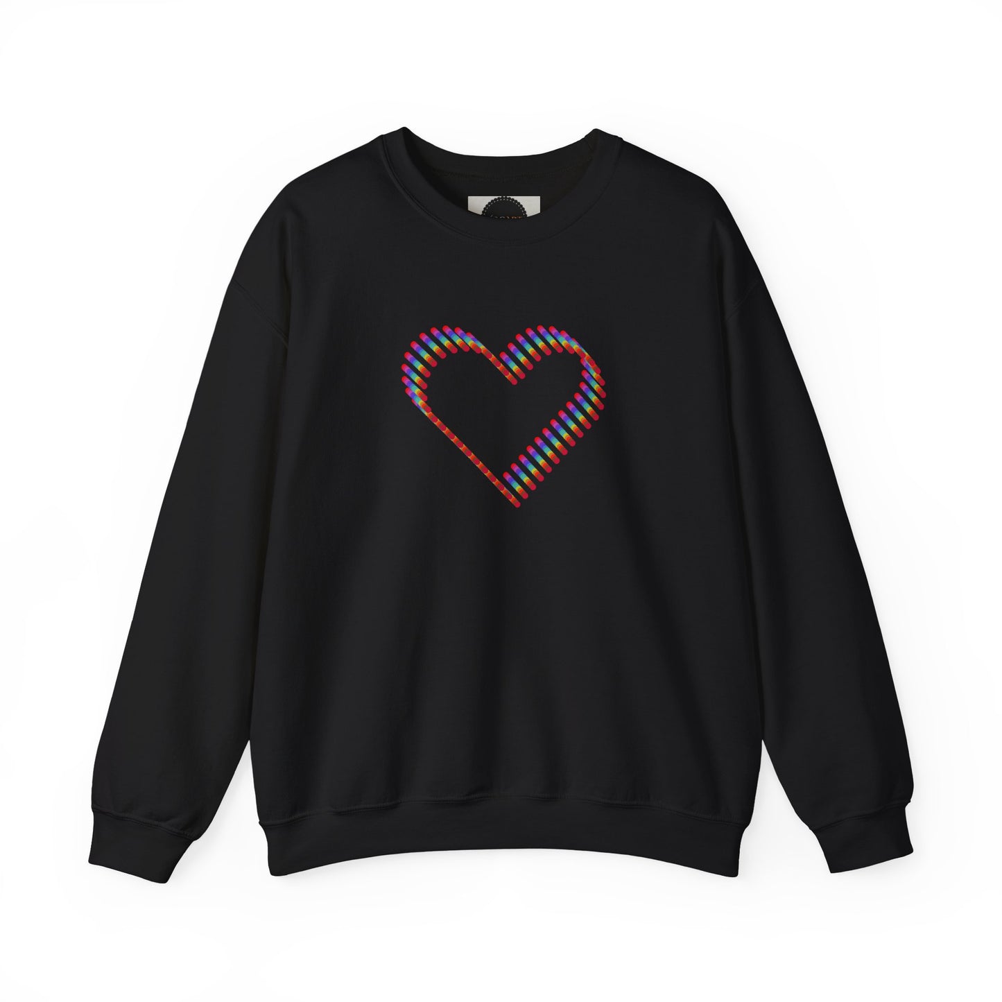 Rainbow Heart Sweatshirt: Autumn Pride Crewneck