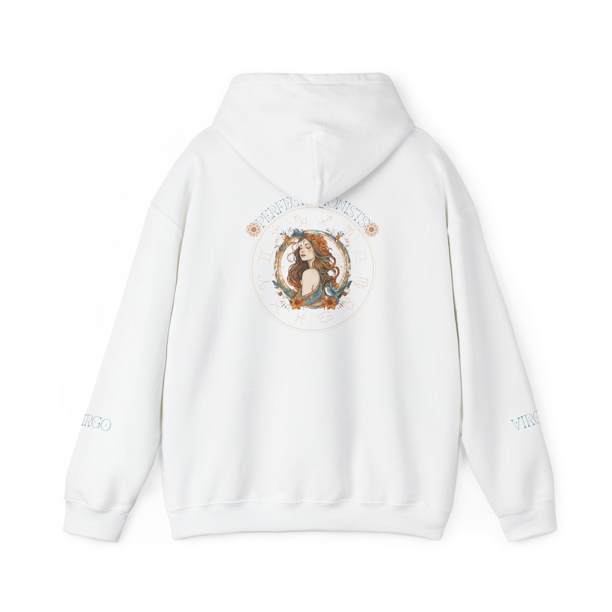 Virgo Zodiac Hoodie Back And Sleeves Design - Cozy and Warm Cotton - Vogart 