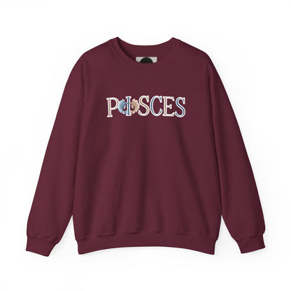 Pisces Zodiac Sweatshirt: Two Fish Astrology Crewneck