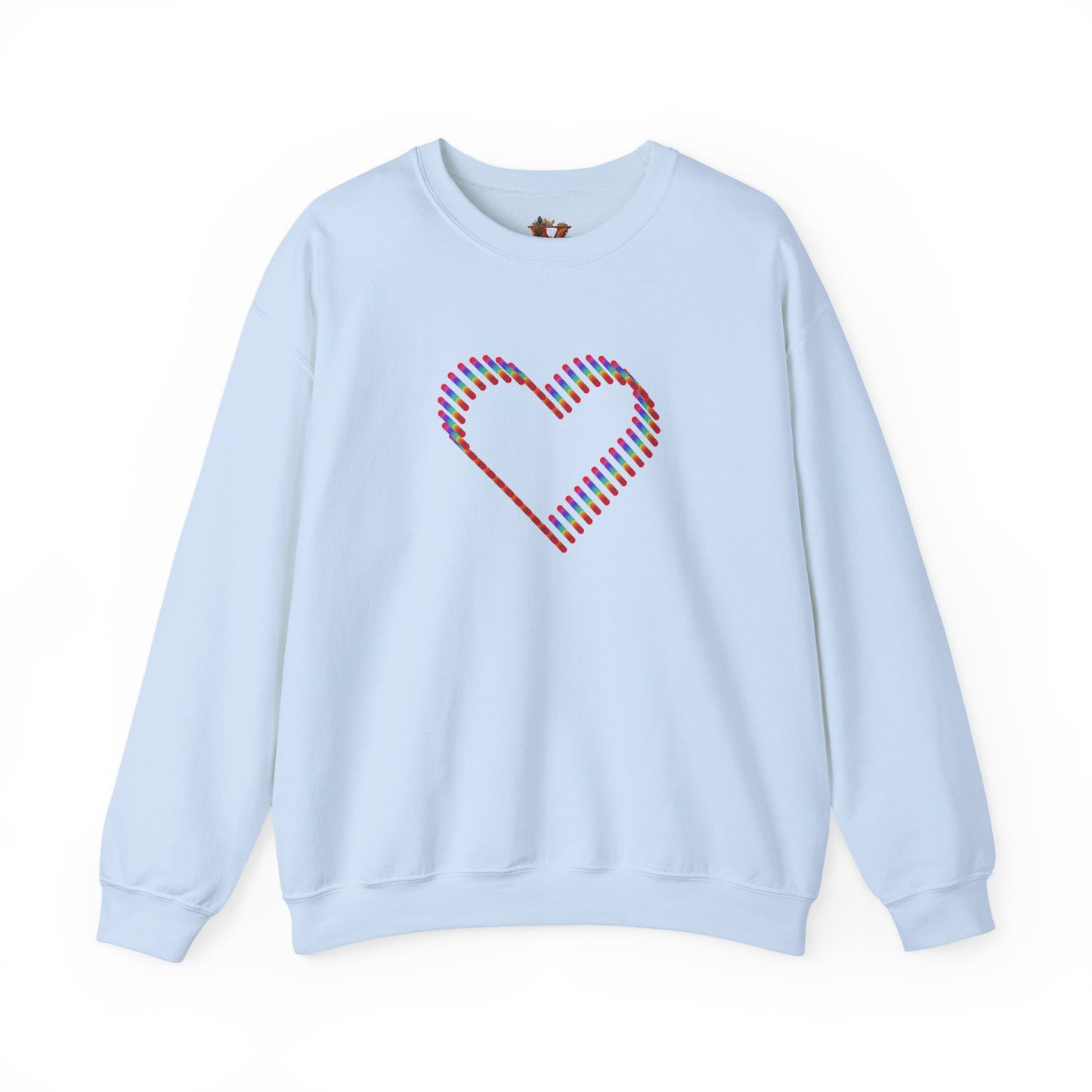 Rainbow Heart Sweatshirt: Autumn Pride Crewneck