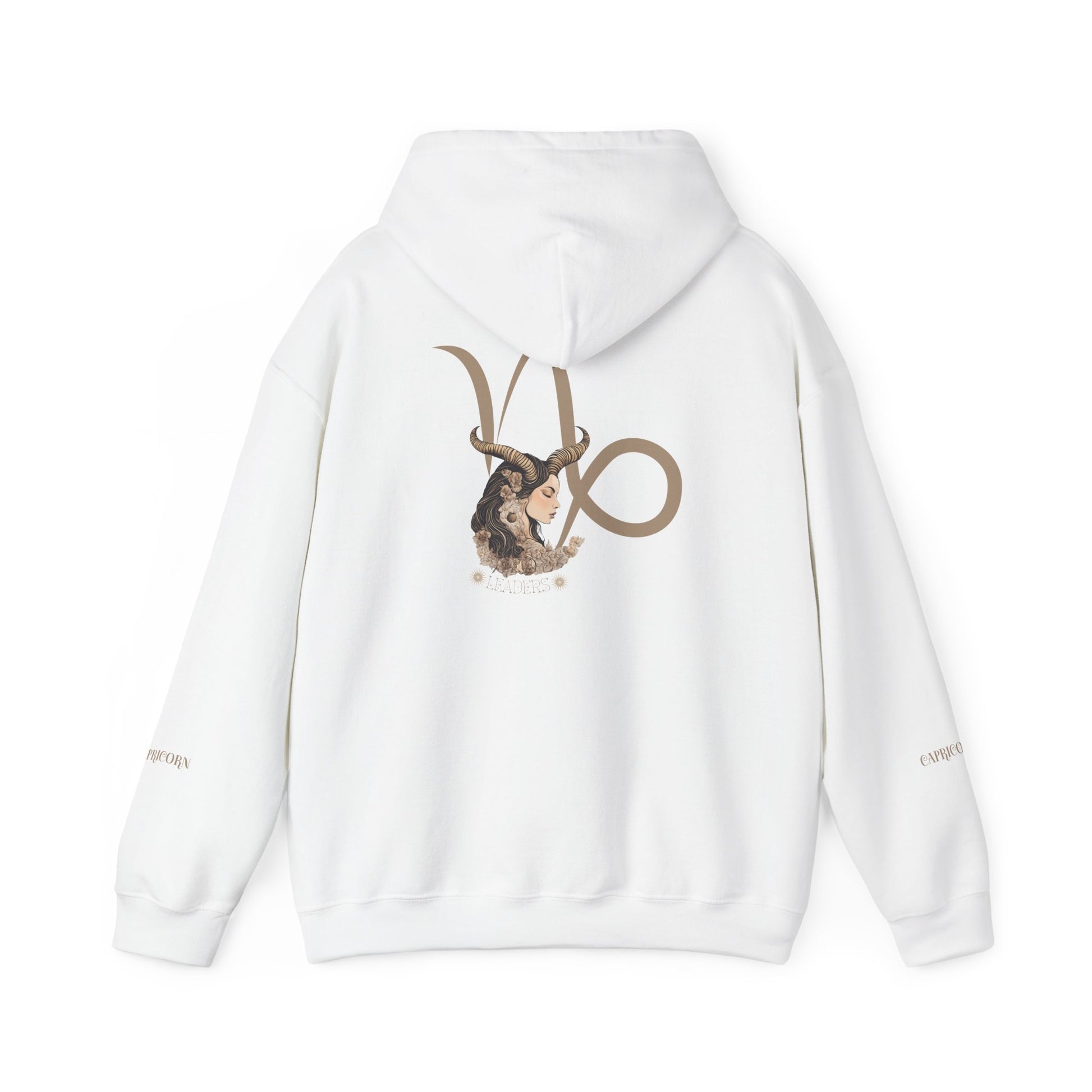 Capricorn Leaders Zodiac Hoodie Back And Sleeves Design - Cozy and Warm Cotton - Vogart 