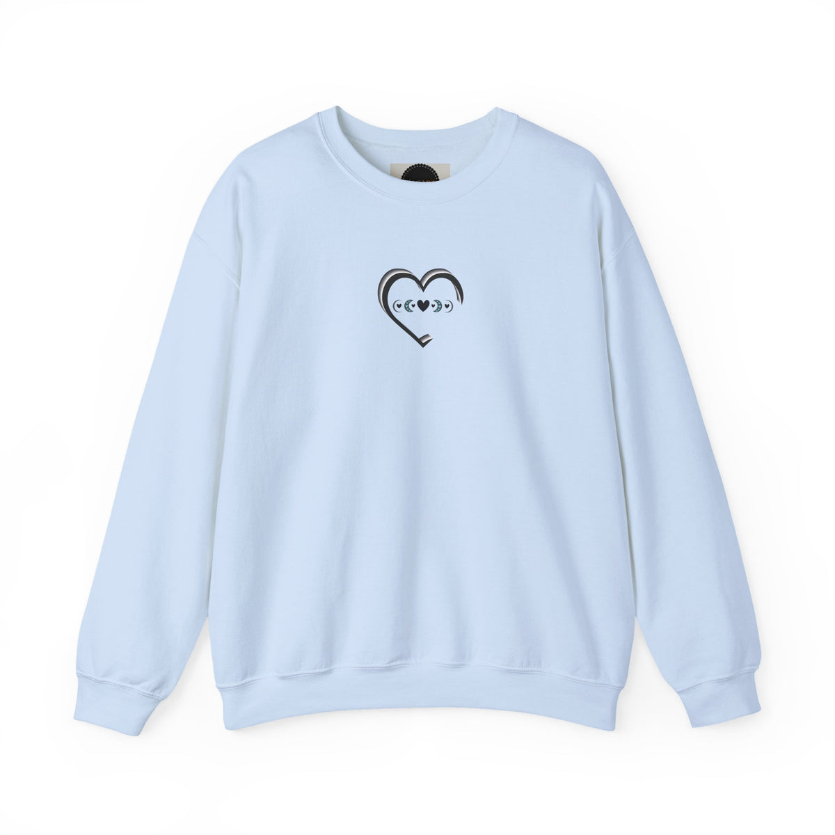 3D Moon Phase Heart Sweatshirt: Celestial Shirt