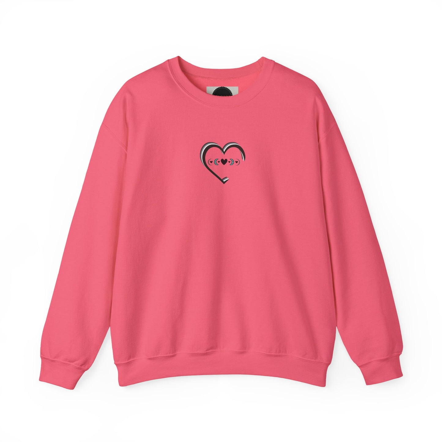 3D Moon Phase Heart Sweatshirt: Celestial Shirt