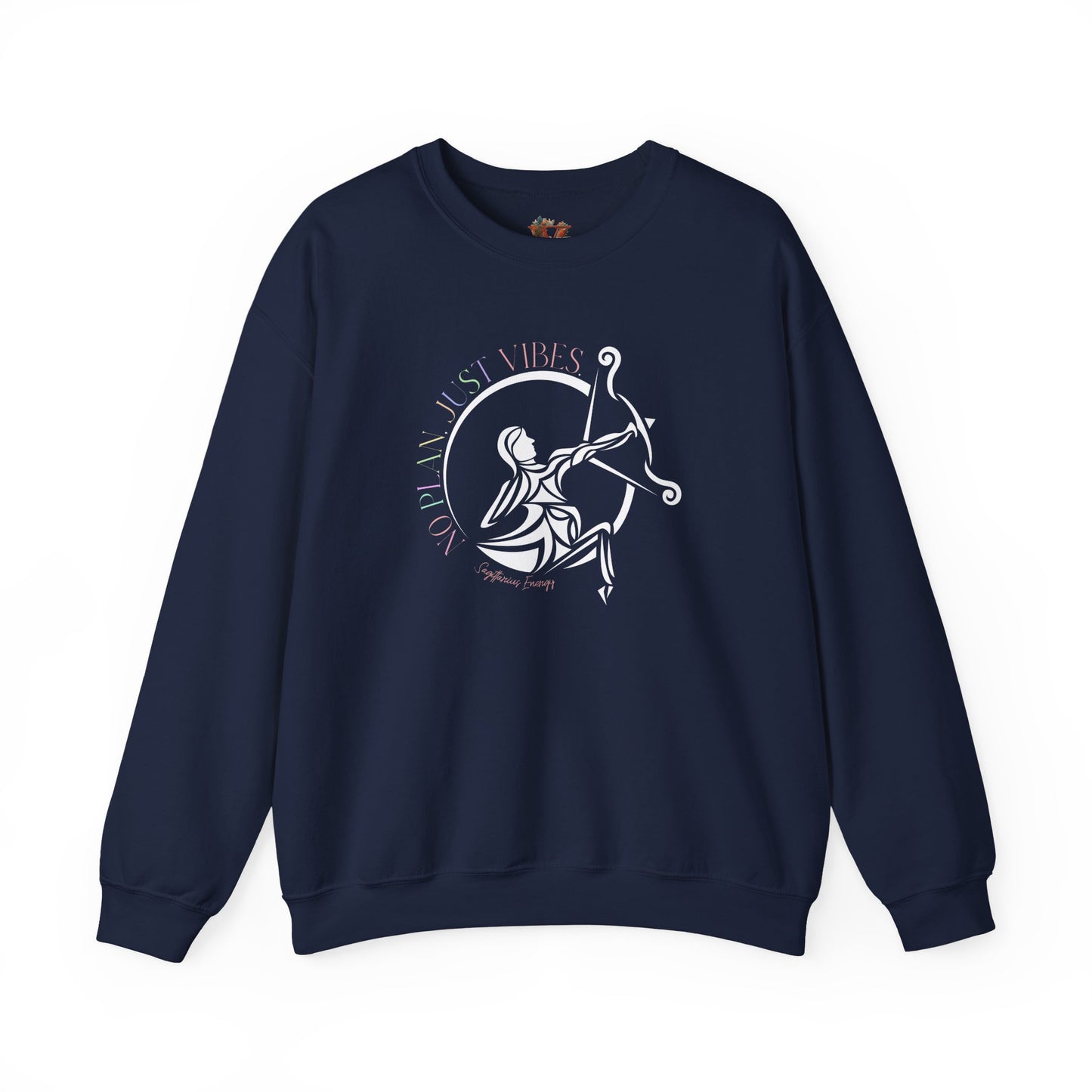 Sagittarius Zodiac Sweatshirt: No Plan Just Vibes