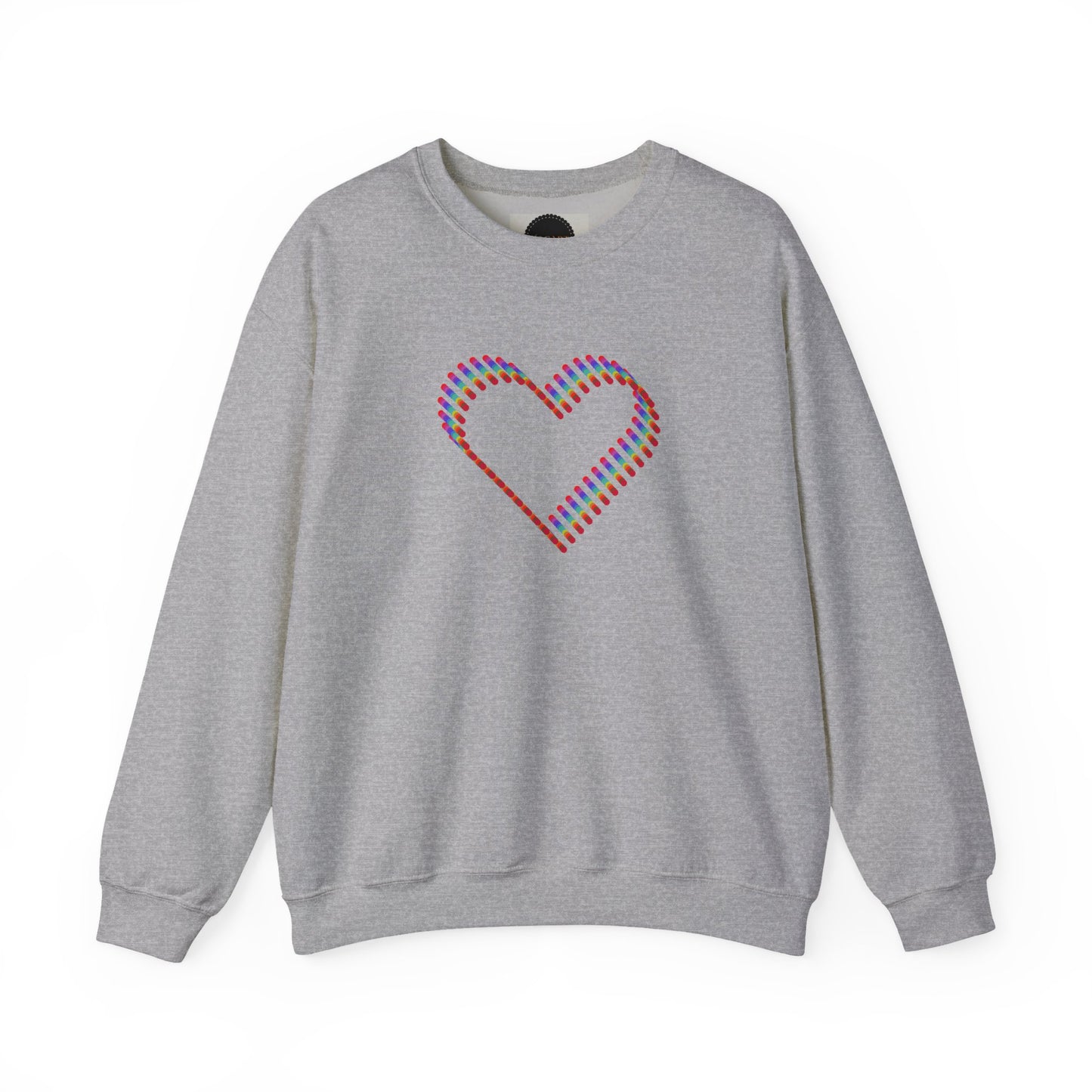 Rainbow Heart Sweatshirt: Autumn Pride Crewneck