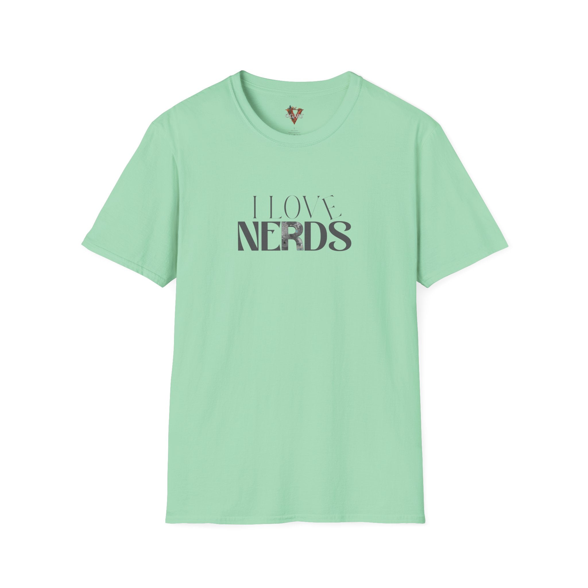 “I Love Nerds graphic on soft cotton Nerdy T‑Shirt”