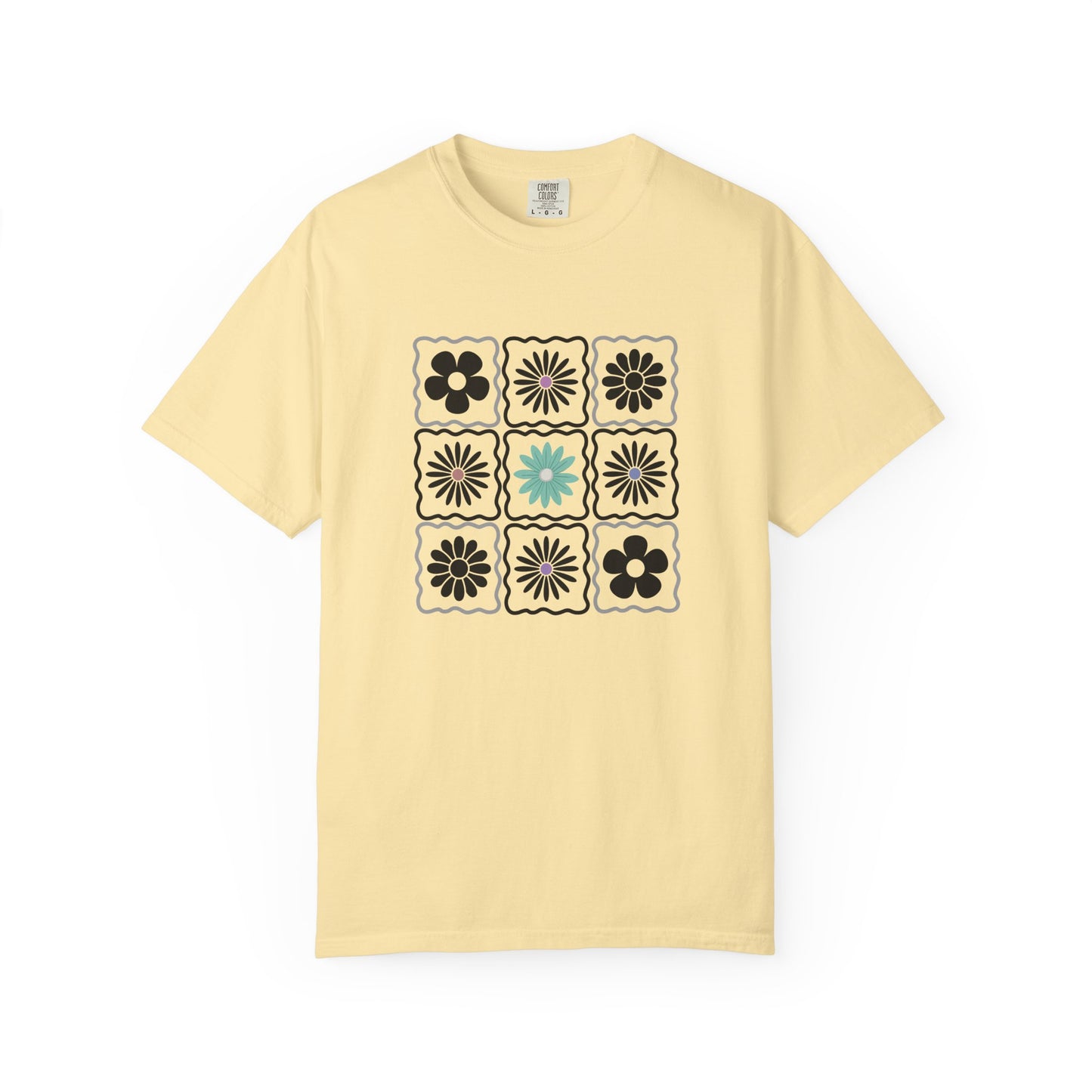 Trendy Boho Floral T-Shirt: Comfort Colors Summer Tee