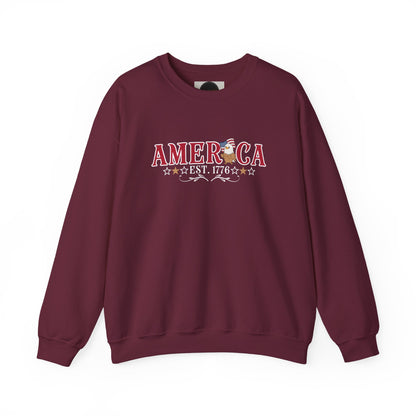 Patriotic America Eagle Sweatshirt: 1776 USA Flag 250 Years Of Freedom Shirt
