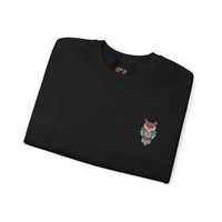 Grumpy Glow Owl Crewneck Sweatshirt - Soft And Warm