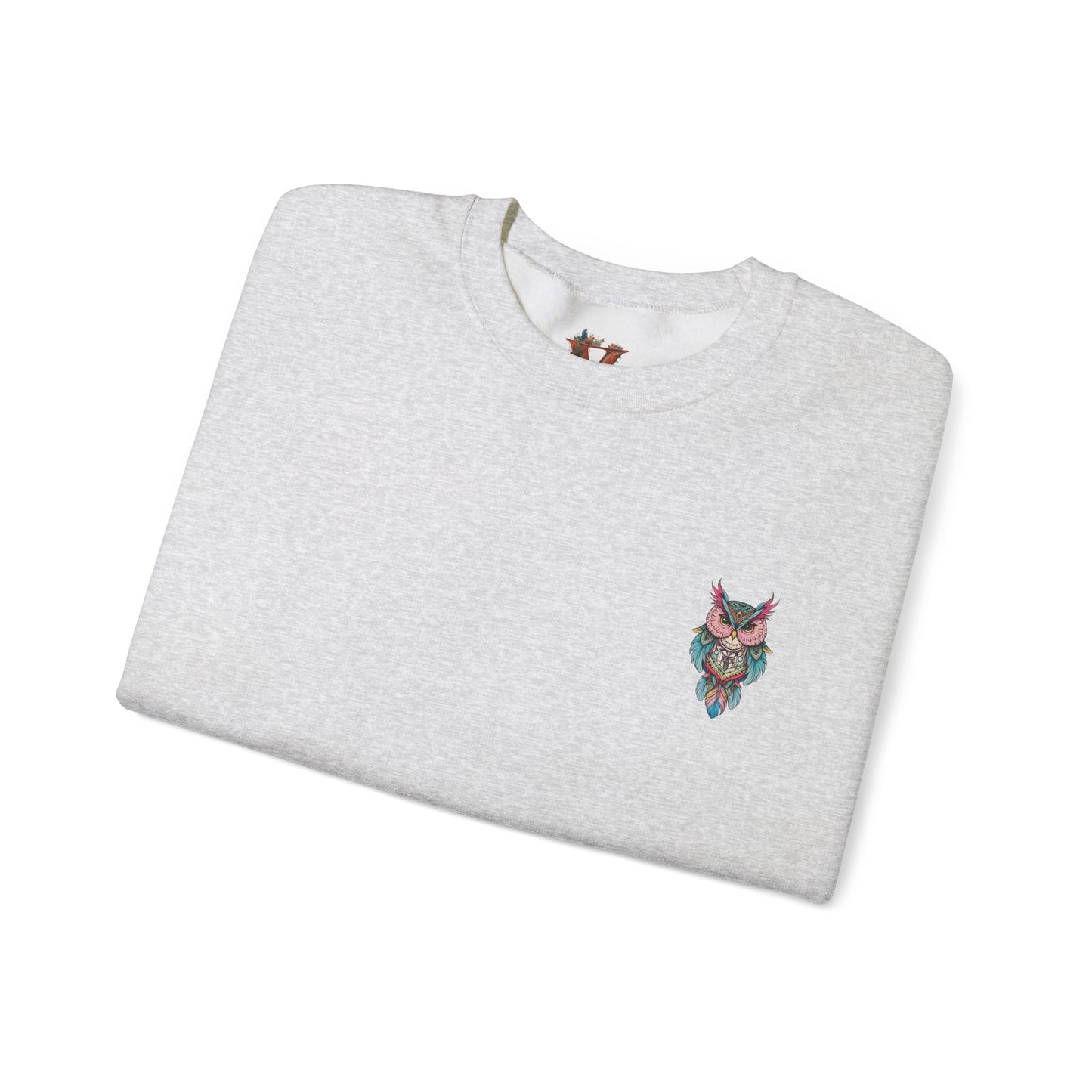 Grumpy Glow Owl Crewneck Sweatshirt - Soft And Warm