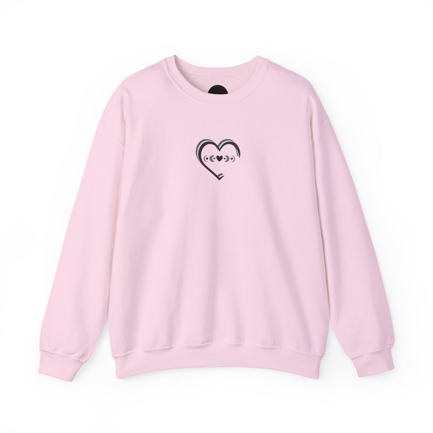 3D Moon Phase Heart Sweatshirt: Celestial Shirt