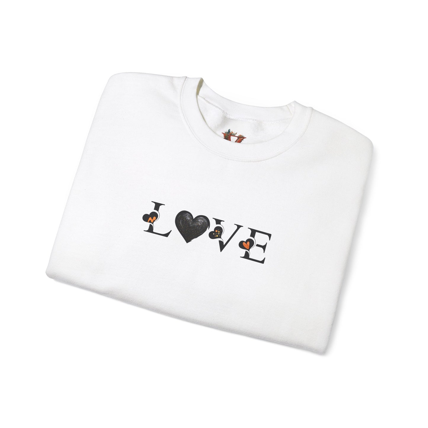 Love Black Heart Sweatshirt – Creativity and Comfort