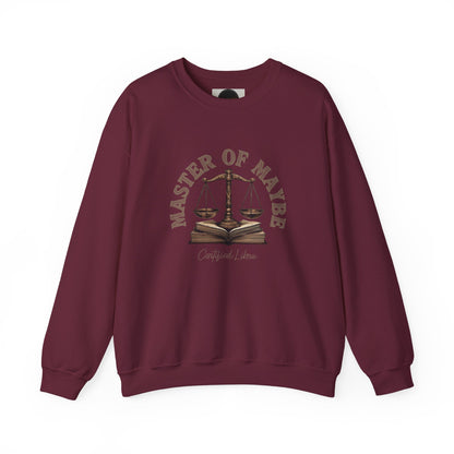 Sarcastic Libra Sweatshirt: Master of Maybe Shirt