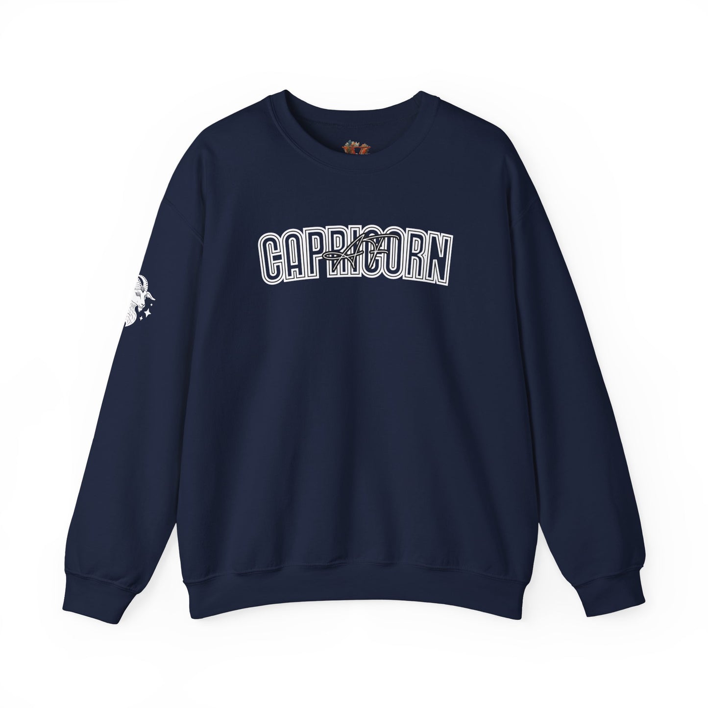 Capricorn Sweatshirt: Zodiac Crewneck with Sleeve Detail