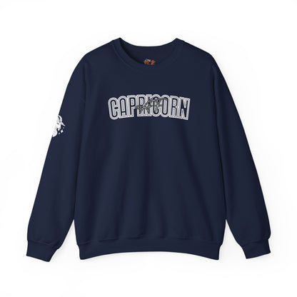 Capricorn Sweatshirt: Zodiac Crewneck with Sleeve Detail