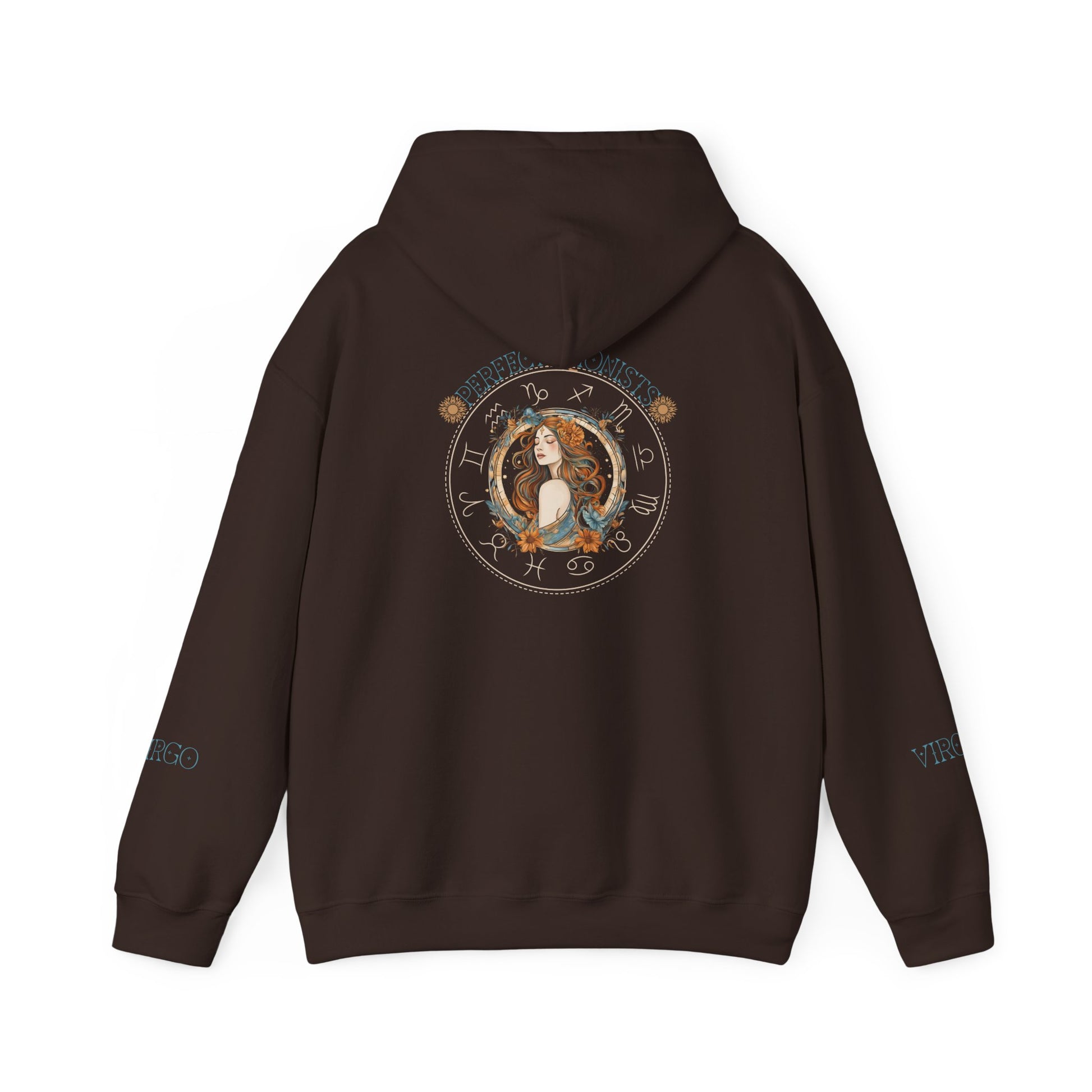 Virgo Zodiac Hoodie Back And Sleeves Design - Cozy and Warm Cotton - Vogart 