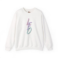 Leo Zodiac Pastel Lettering Sweatshirt – Cozy Astrology-Inspired