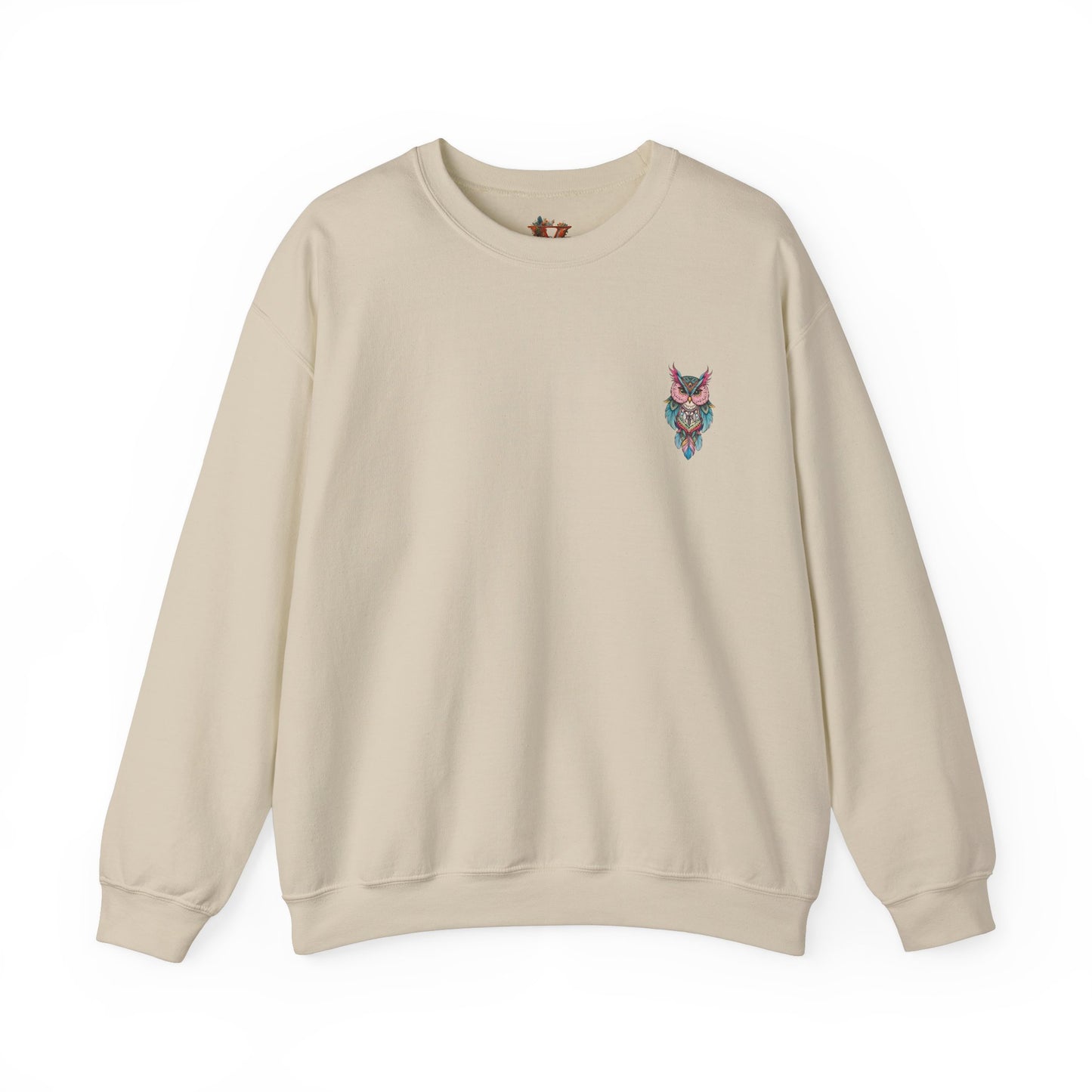 Grumpy Glow Owl Crewneck Sweatshirt - Soft And Warm