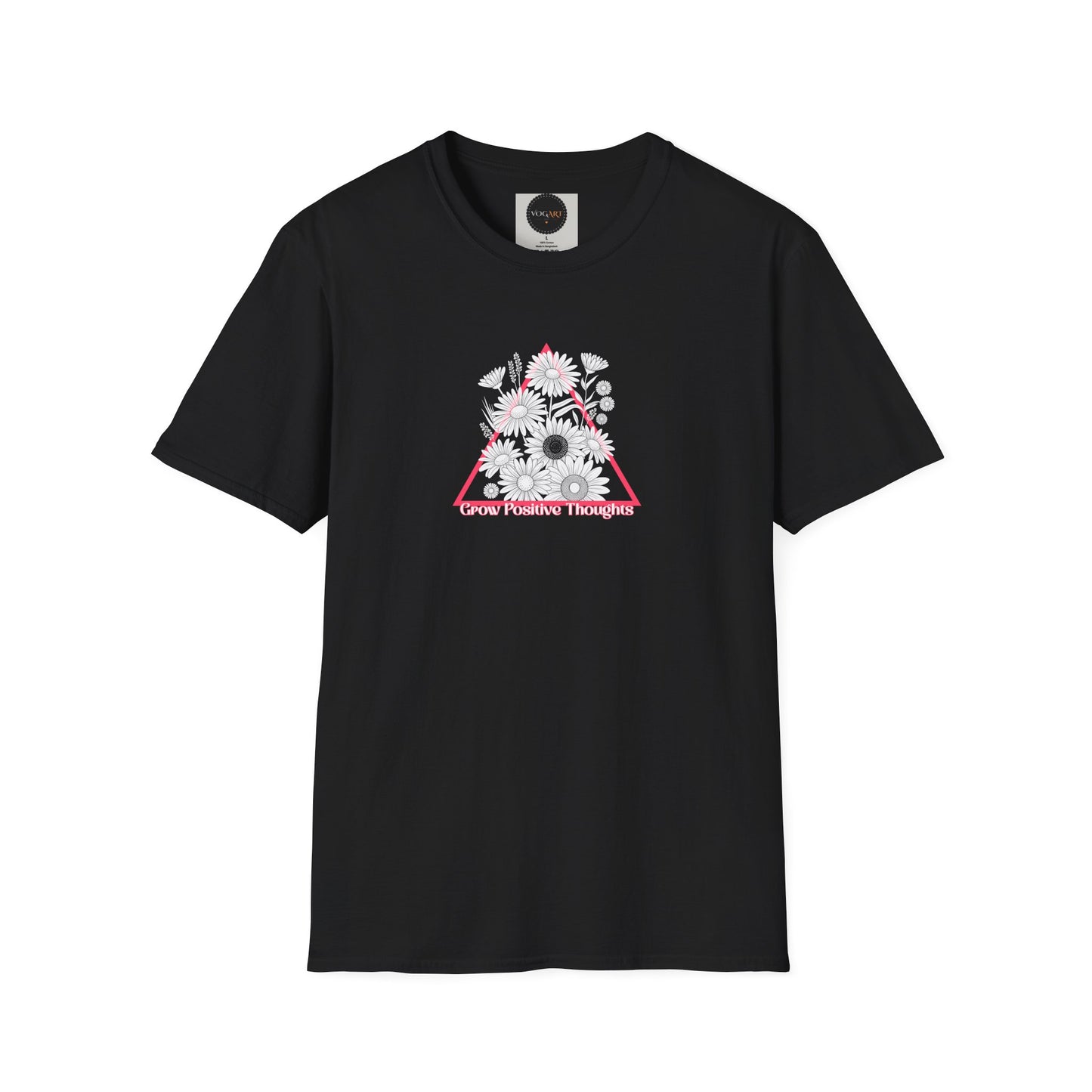 Grow Positive Thoughts T-Shirt: Motivational Floral Tee