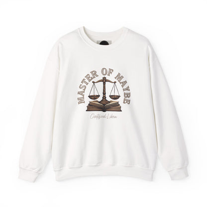 Sarcastic Libra Sweatshirt: Master of Maybe Shirt