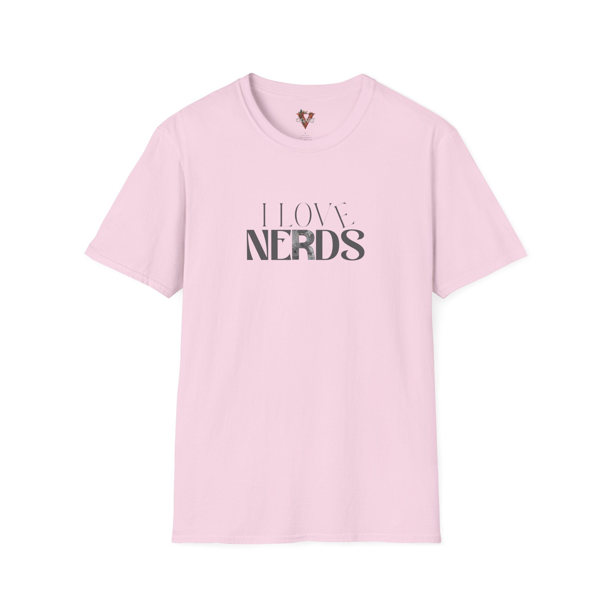 “I Love Nerds graphic on soft cotton Nerdy T‑Shirt”