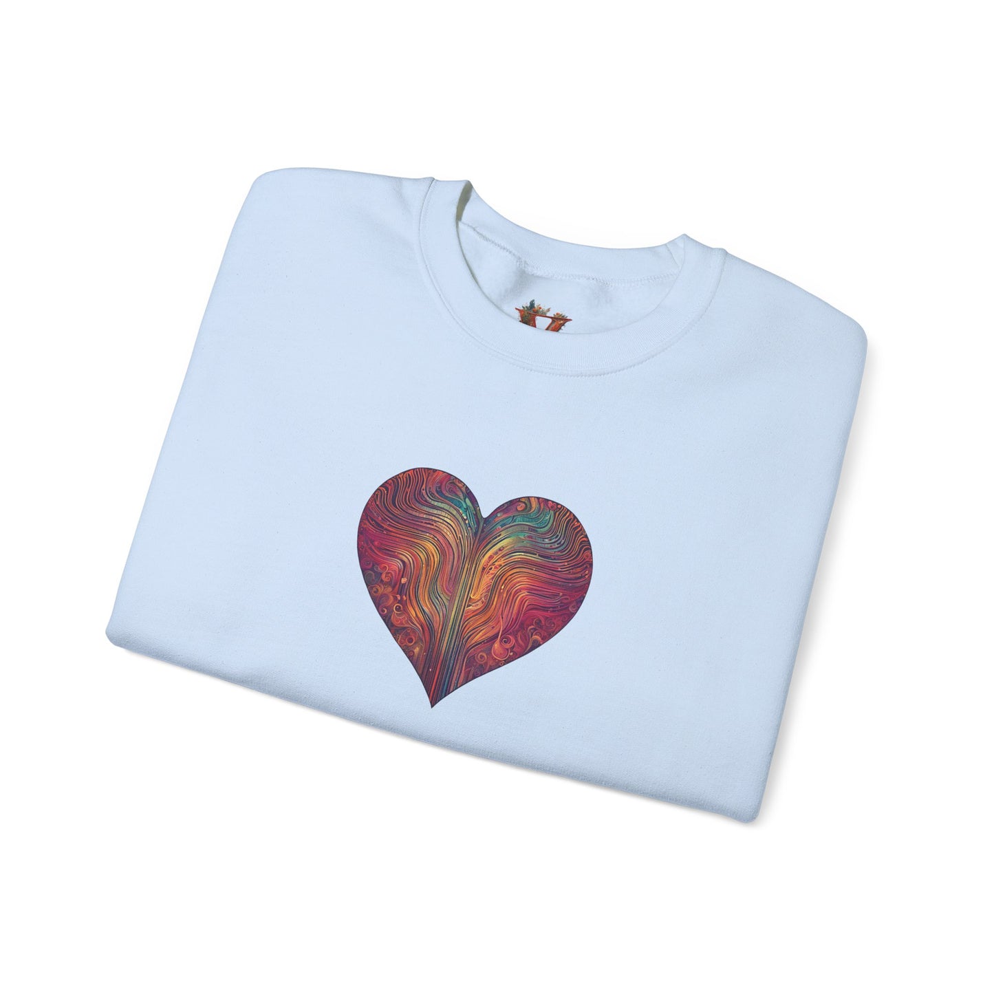 Multicolored Heart Sweatshirt With X.O.X.O Sleeve - Classic Fit