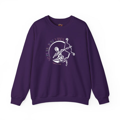 Sagittarius Zodiac Sweatshirt: No Plan Just Vibes