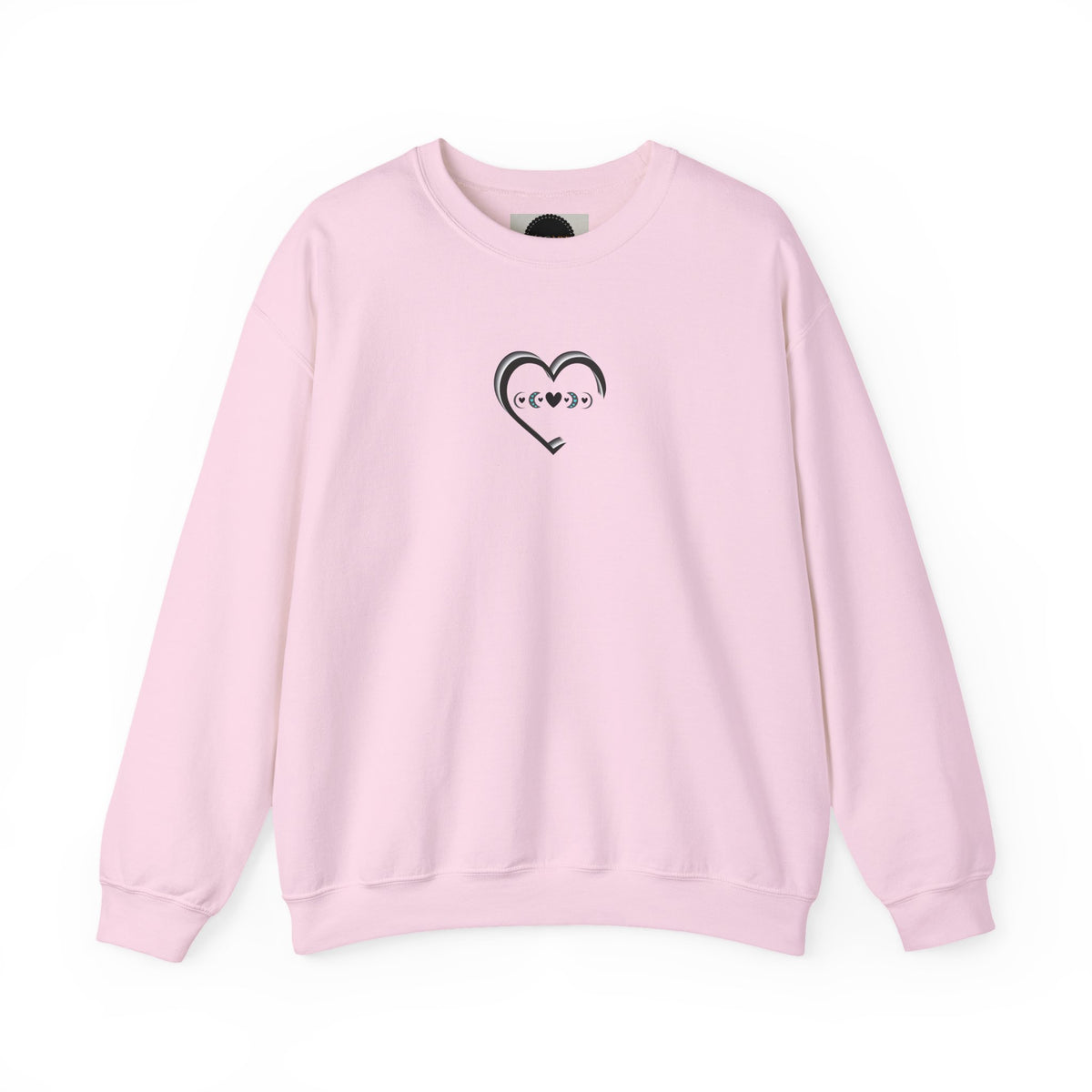 3D Moon Phase Heart Sweatshirt: Celestial Shirt