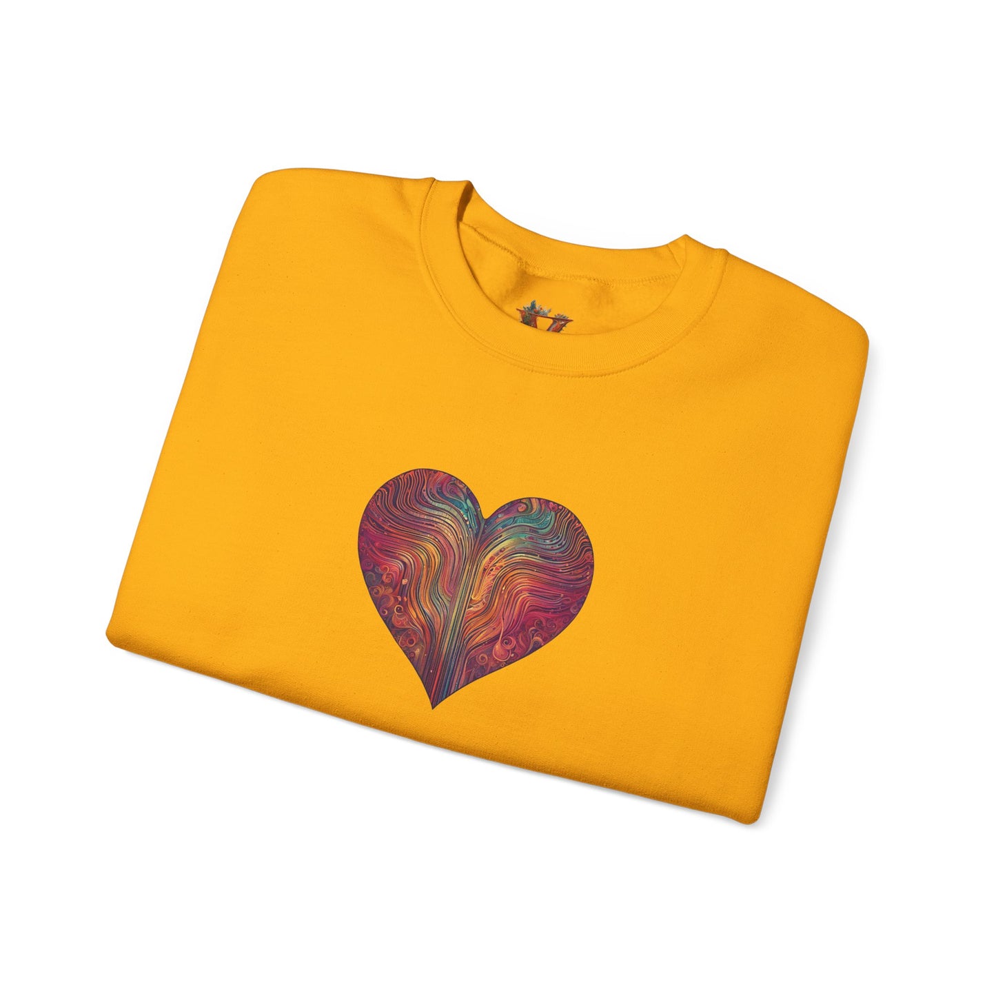 Multicolored Heart Sweatshirt With X.O.X.O Sleeve - Classic Fit