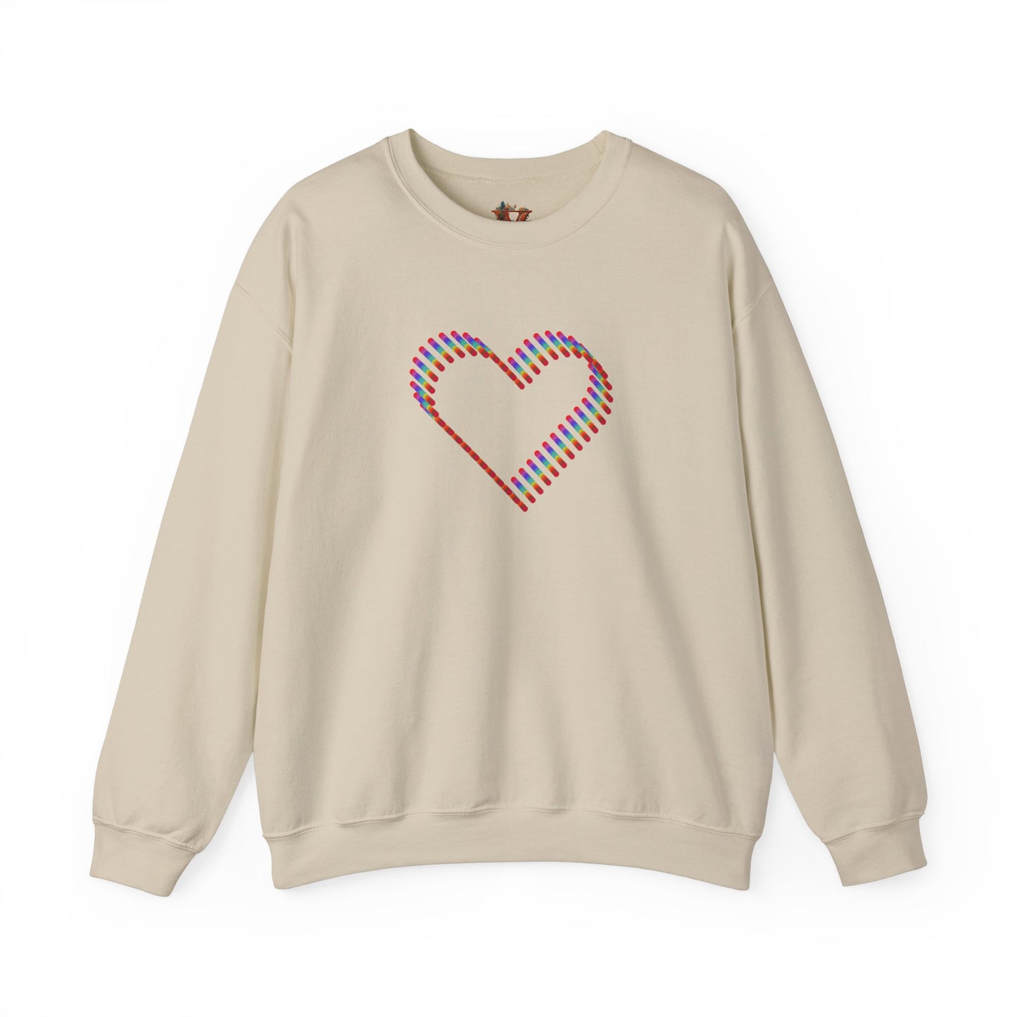 3D Colorful Heart Sweatshirt – Comfort and Artistry