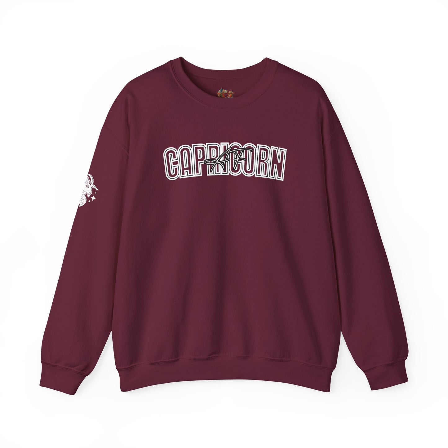 Capricorn Sweatshirt: Zodiac Crewneck with Sleeve Detail