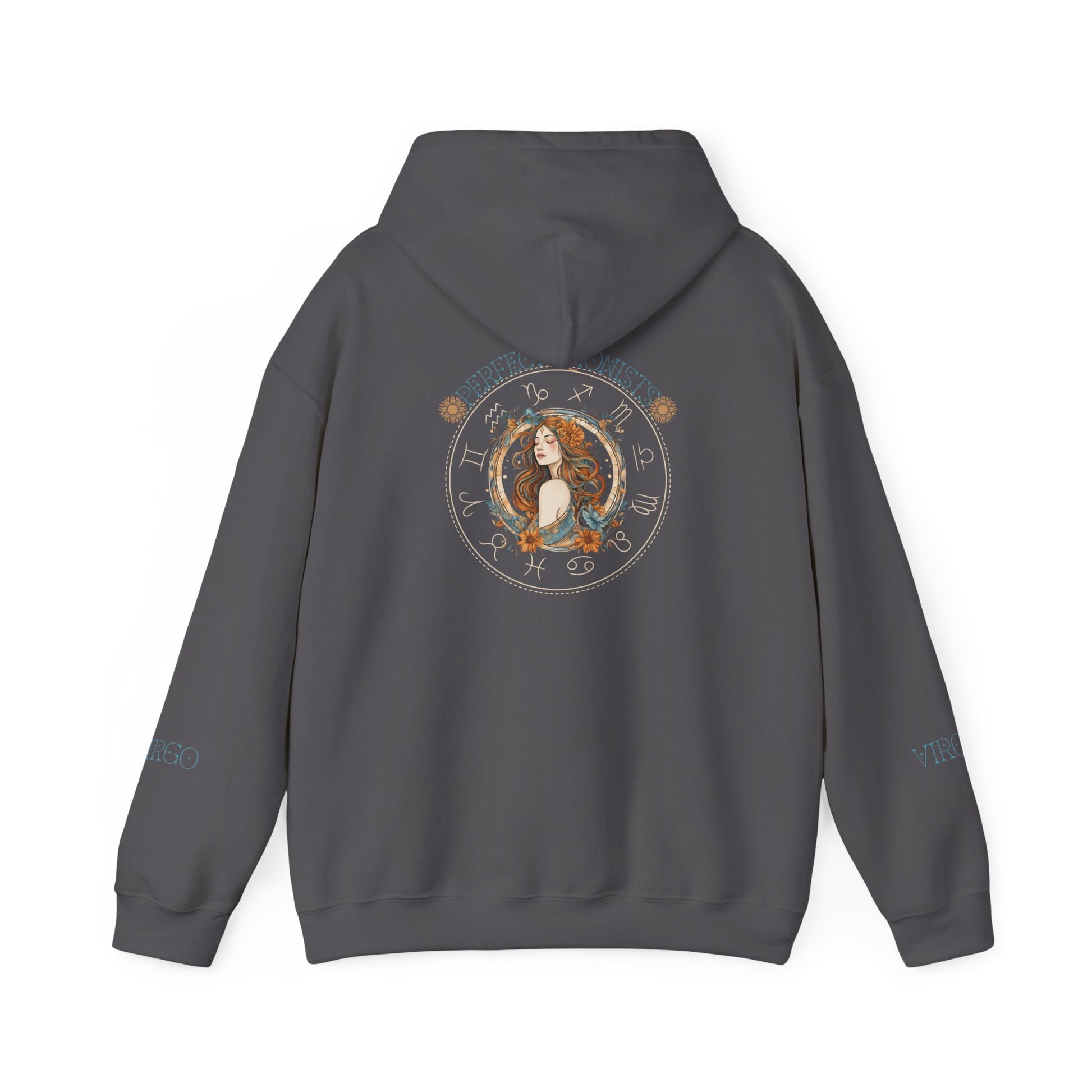 Virgo Zodiac Hoodie Back And Sleeves Design - Cozy and Warm Cotton - Vogart 