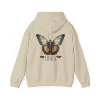 Libra Zodiac Hoodie with Butterfly and Scale Symbol Design