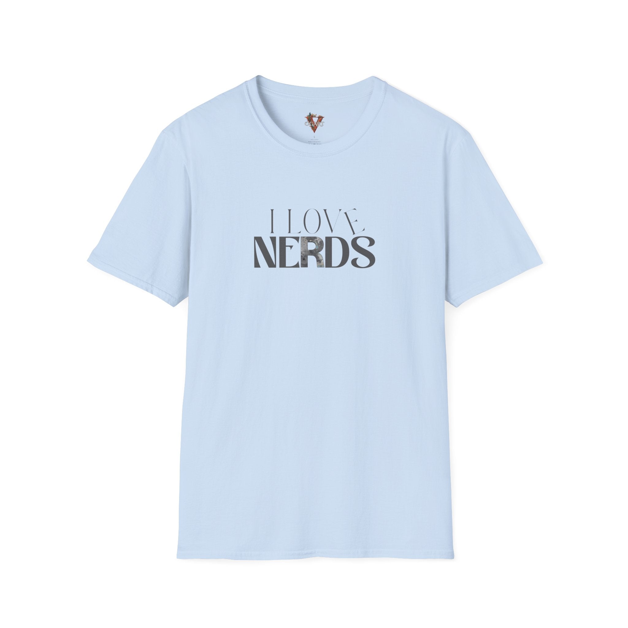 “I Love Nerds graphic on soft cotton Nerdy T‑Shirt”