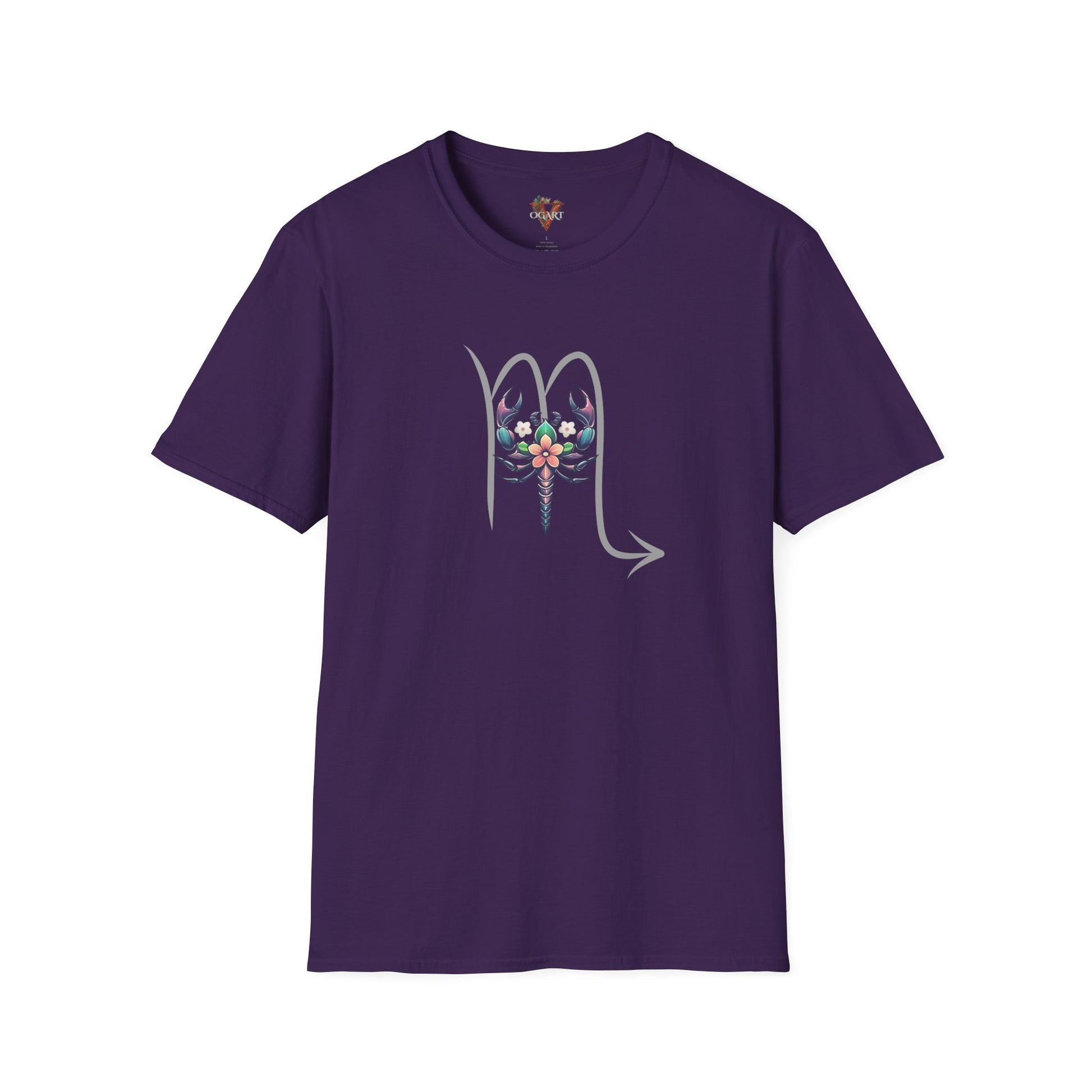 Scorpio Floral Emblem T-Shirt – Zodiac Scorpion Design