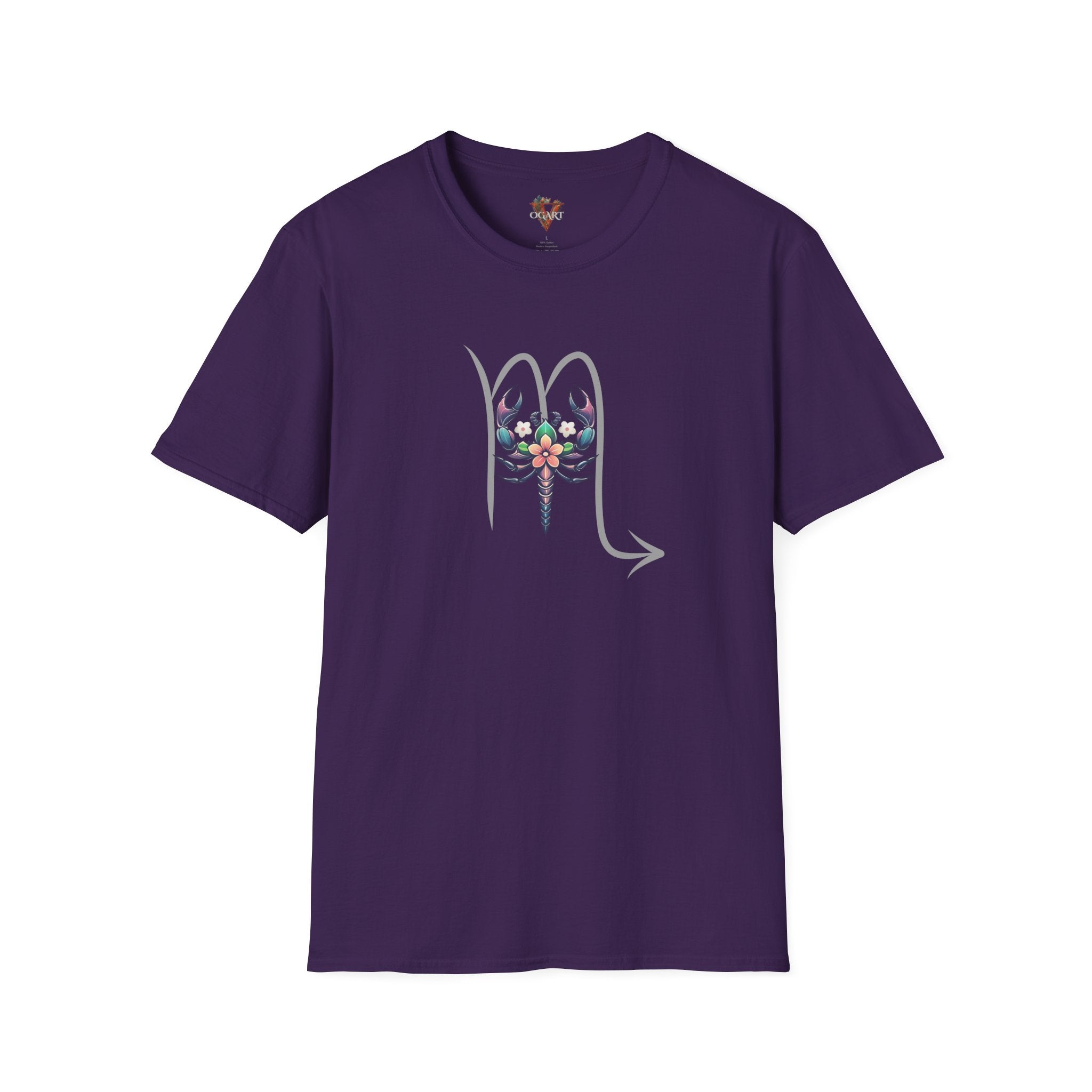 Scorpio Floral Emblem T-Shirt – Zodiac Scorpion Design