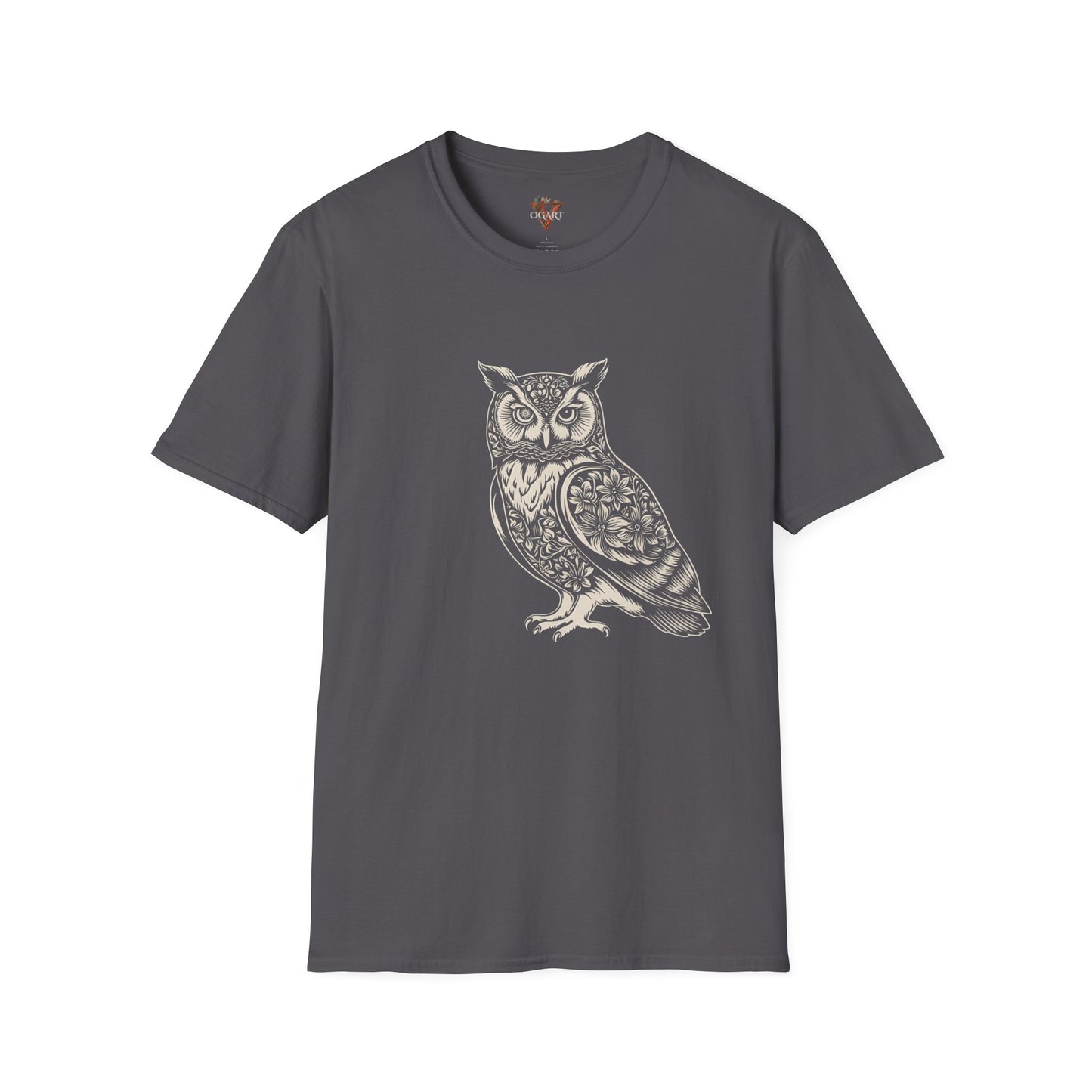 Floral Owl T-Shirt – Intricate Wisdom & Nature Design
