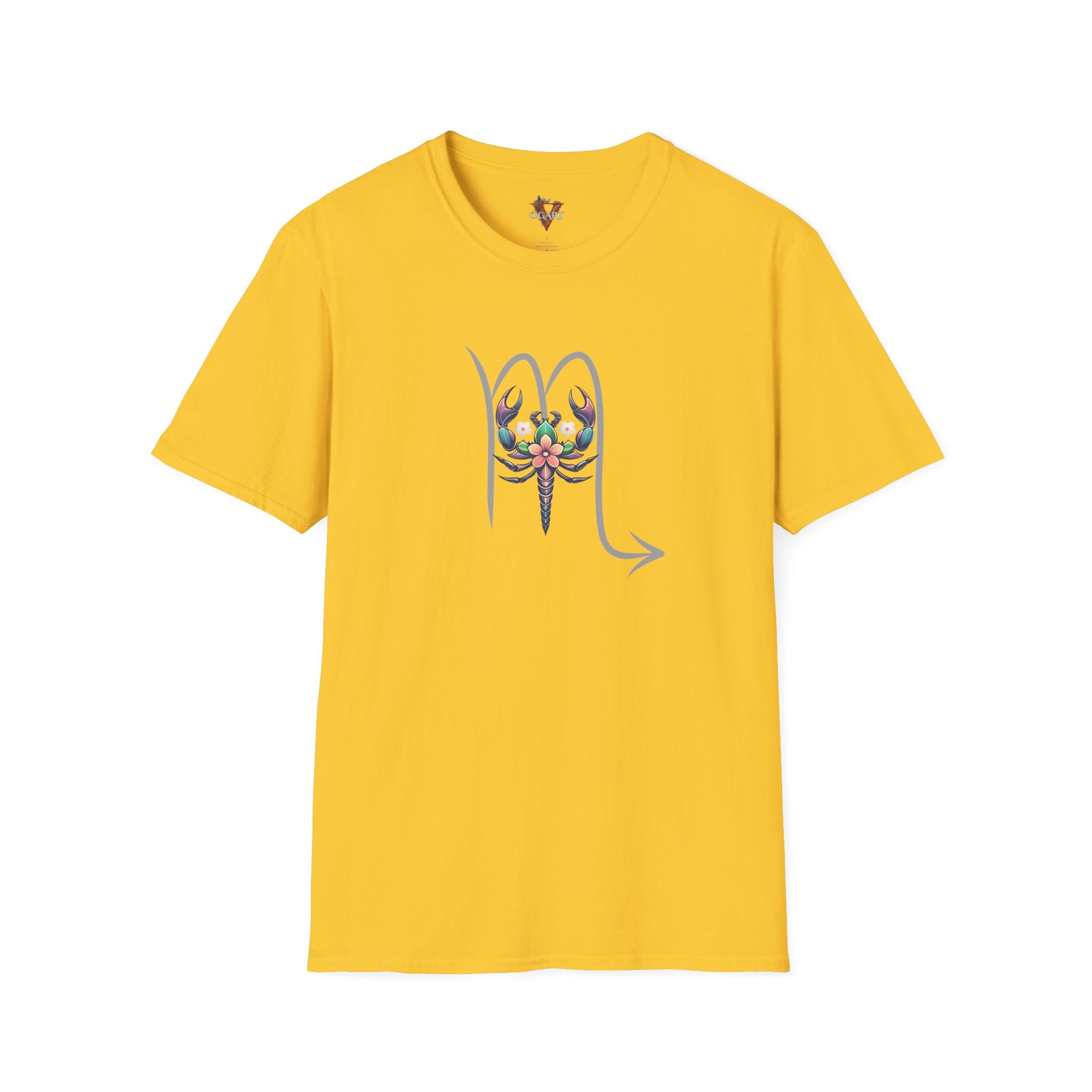 Scorpio Floral Emblem T-Shirt – Zodiac Scorpion Design