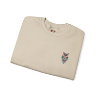 Grumpy Glow Owl Crewneck Sweatshirt - Soft And Warm