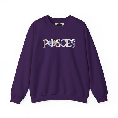 Pisces Zodiac Sweatshirt: Two Fish Astrology Crewneck