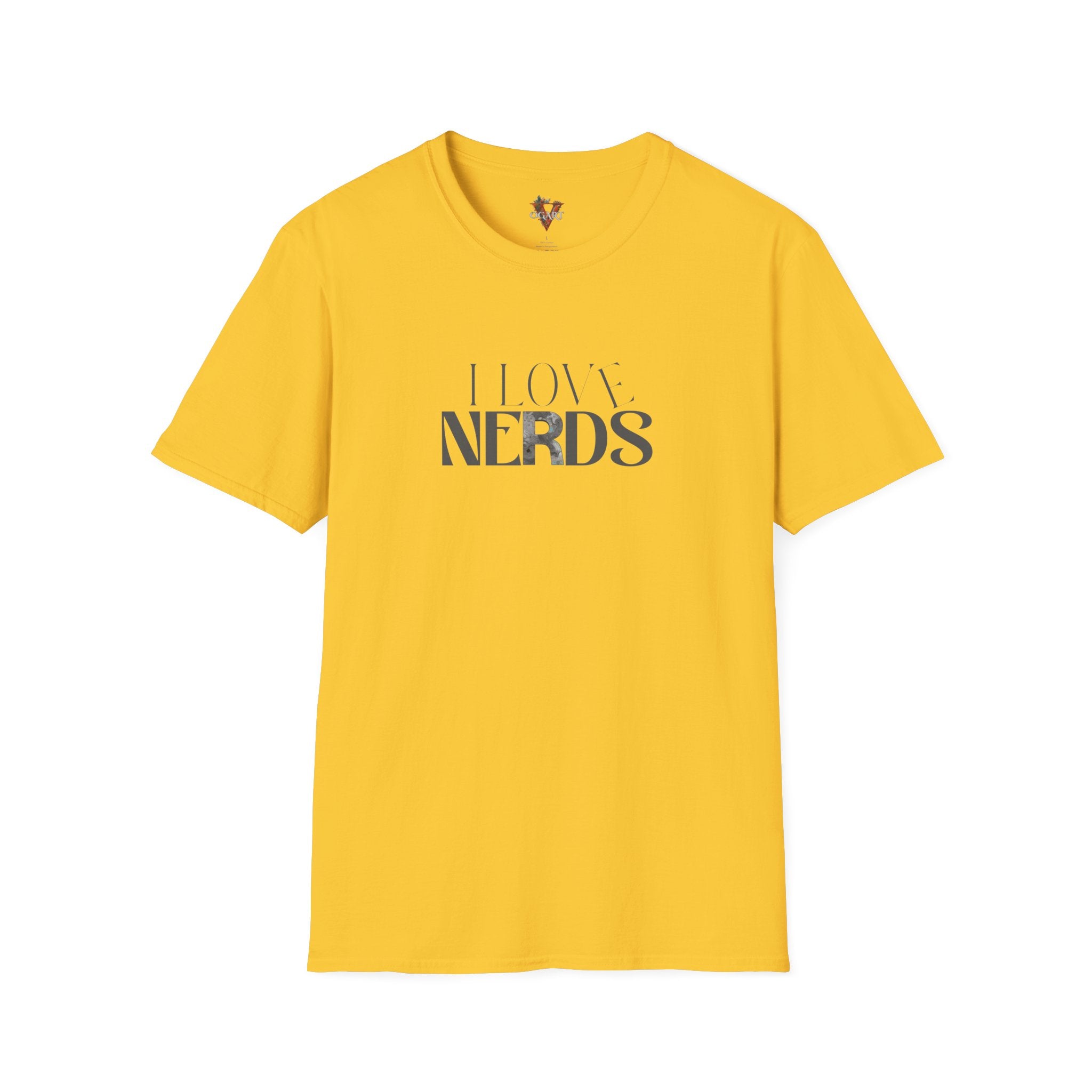 “I Love Nerds graphic on soft cotton Nerdy T‑Shirt”